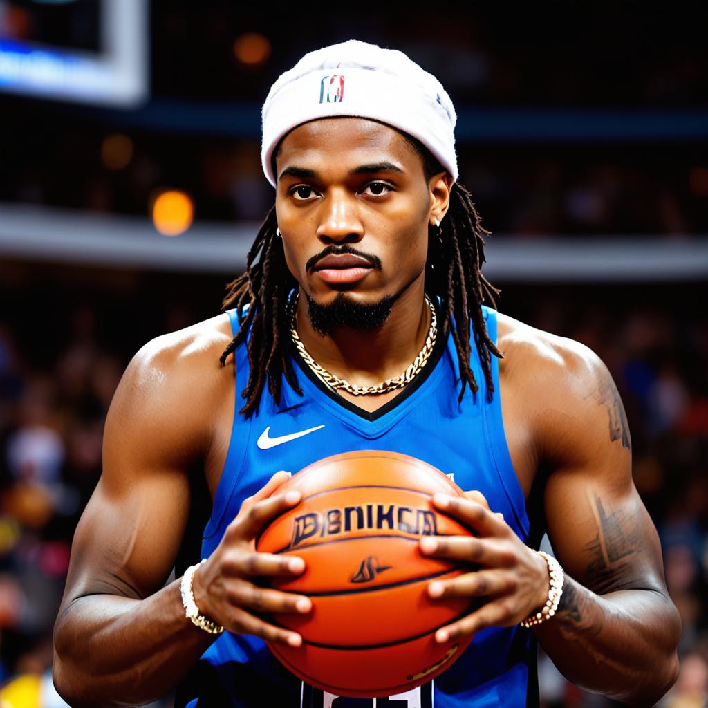 2014年NBA全明星赛中的黑人说唱歌手，音乐与篮球的完美碰撞