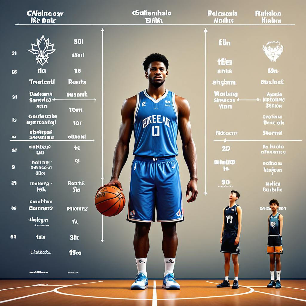 NBA球员身高排名，从巨人到矮个子，篮球场上的身高差异